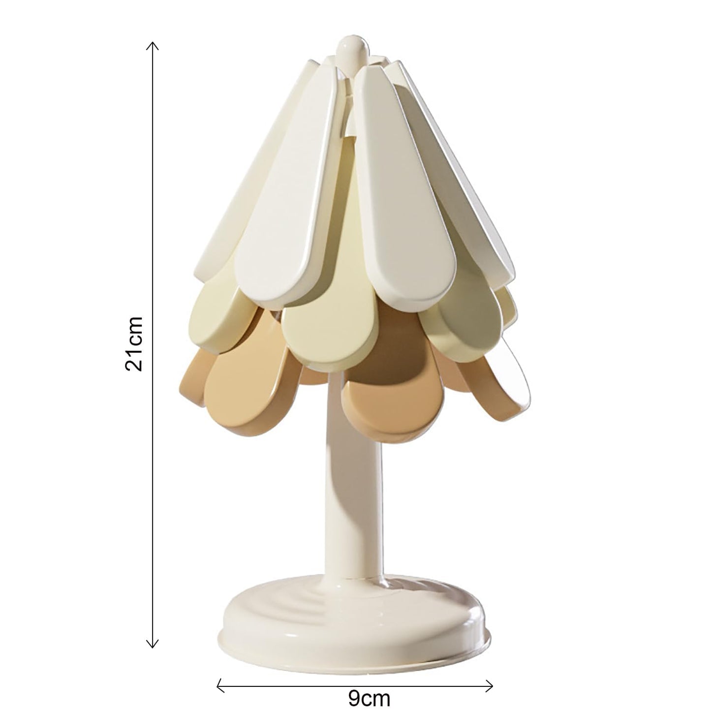 Tree-shaped silicone trivet set with stand in a modern kitchen setting