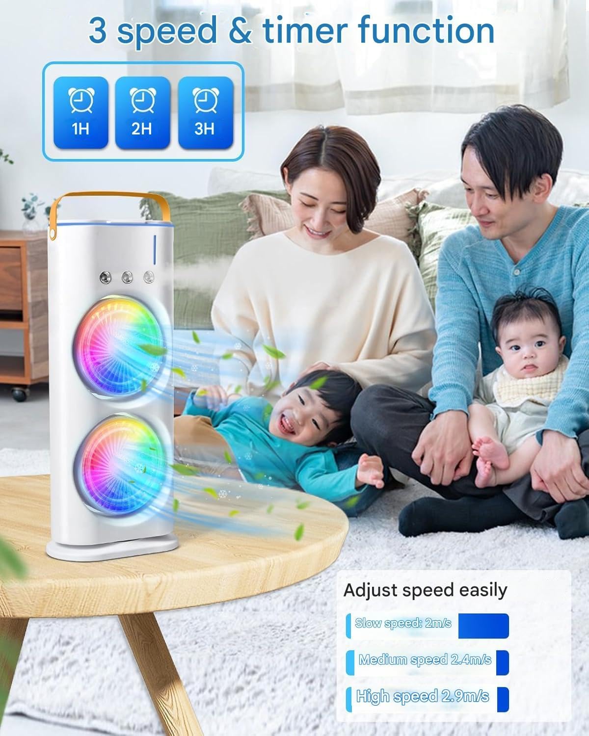 Double End Air Cooler Mist Fan