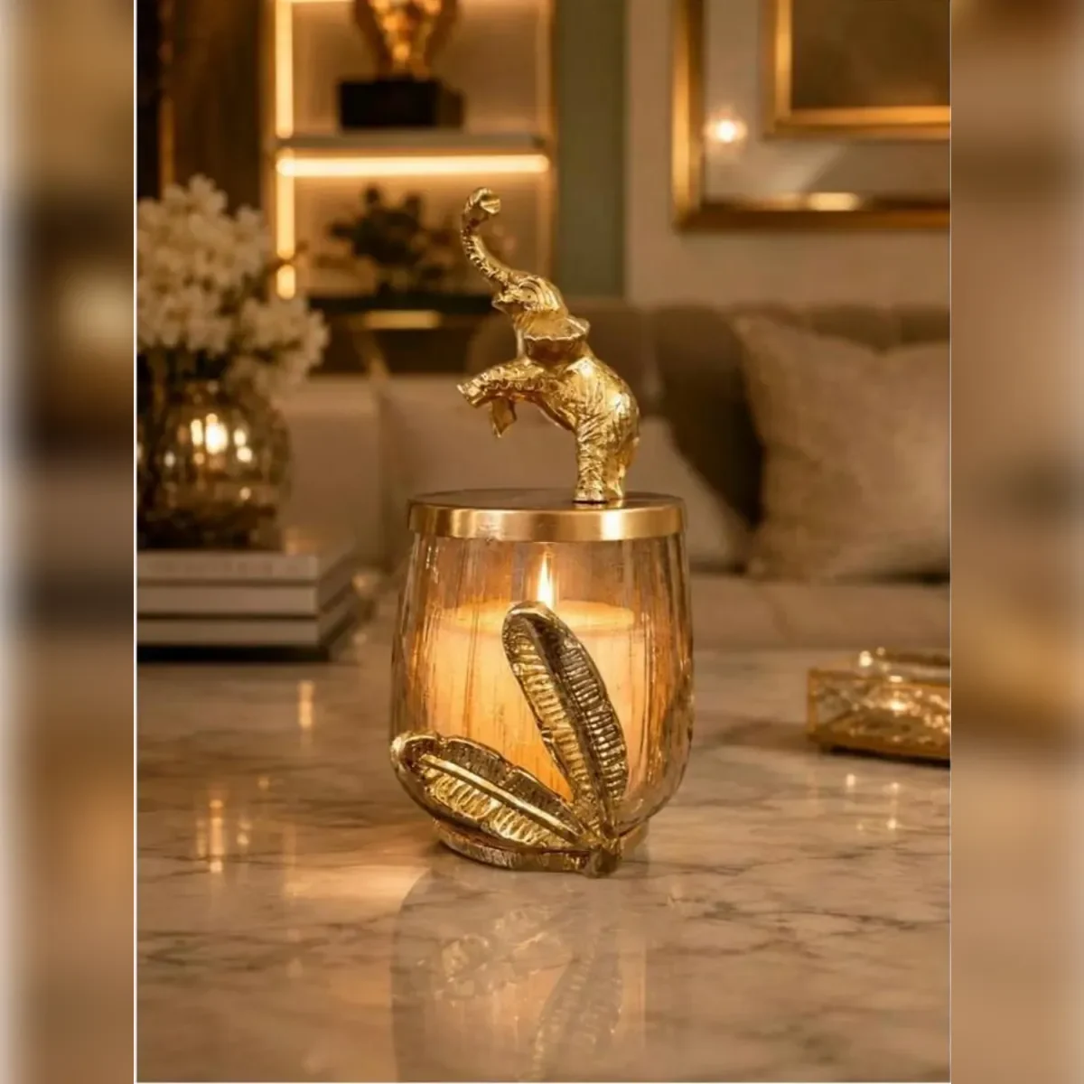 Elephant Glass Votive
