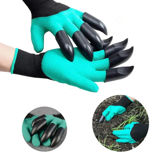 Gardening gloves with claws for digging
