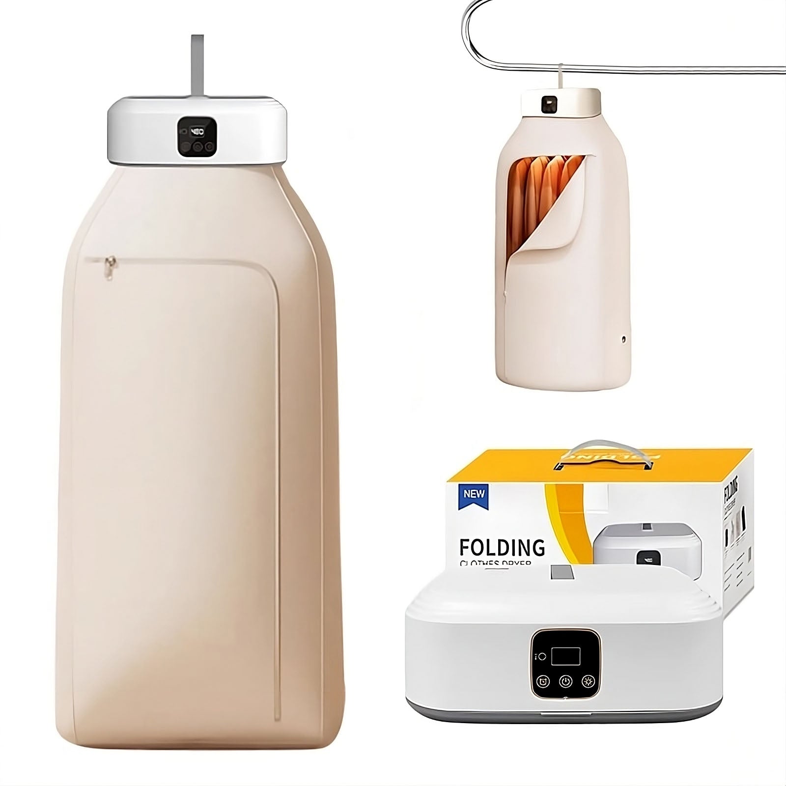 Foldable Electric Travel Clothes Dryer for Small Spaces

