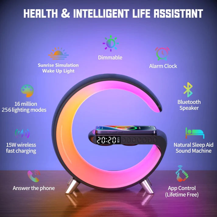 Smart sleep lamp charging phone wirelessly