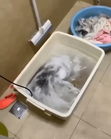 Ultrasonic Portable Washing Machine Foldable USB Washer for Baby Clothes and Delicates