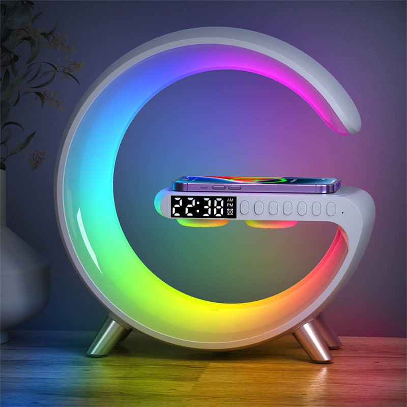 Wireless charging lamp controlled via mobile app