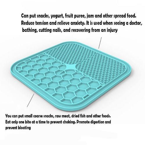 Teal silicone mat with honeycomb pattern on a white background