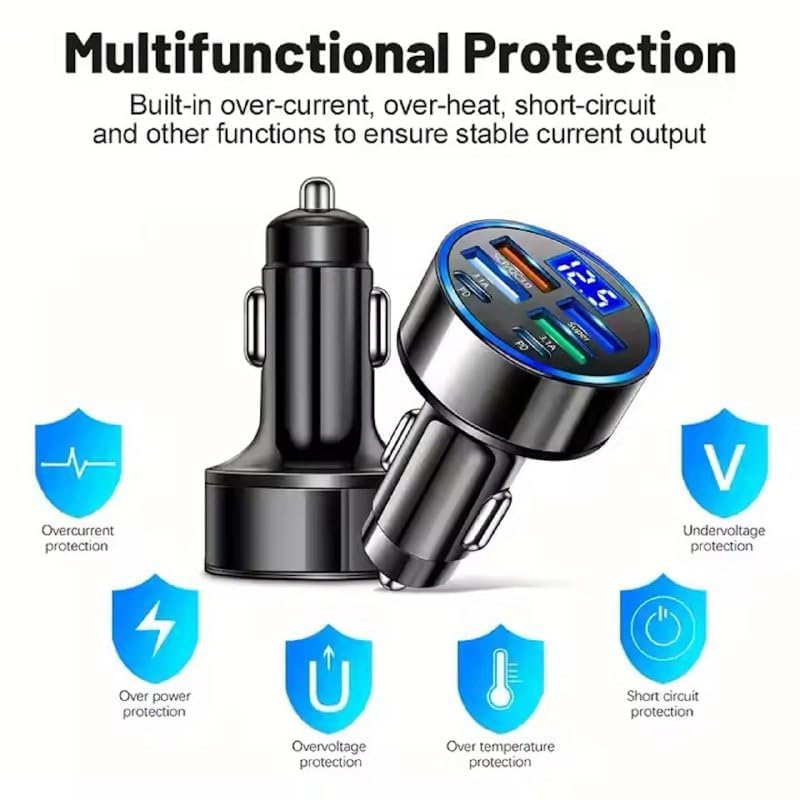 Super Fast 6 In 1 Car Charger 