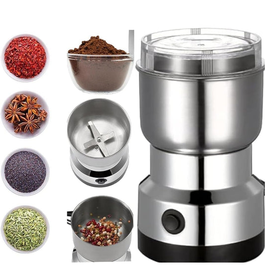 Stainless Steel Multifunctional Grinder for Spices & Coffee – Compact & Portable