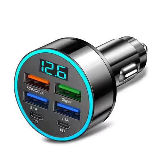Super Fast 6 In 1 Car Charger 