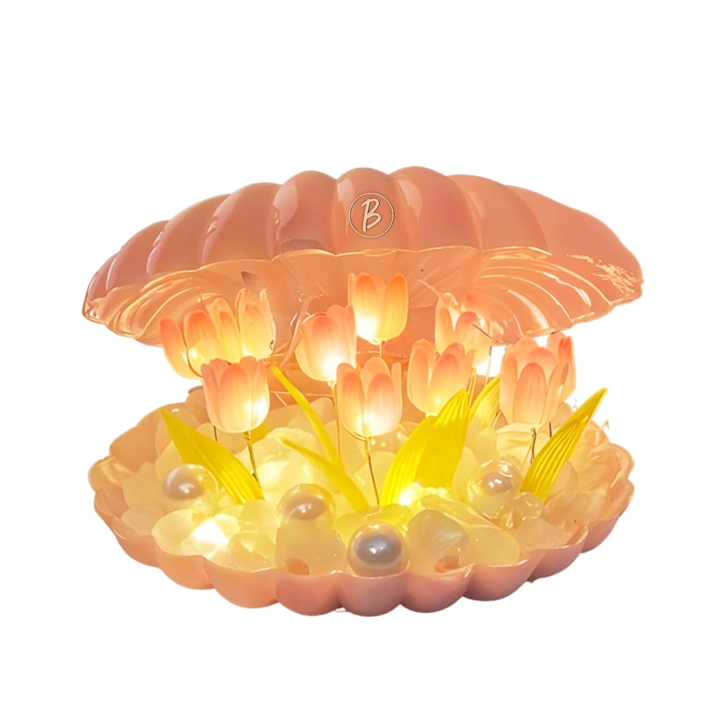 “Shell Night Light – DIY USB tulip lamp for cozy bedroom lighting”