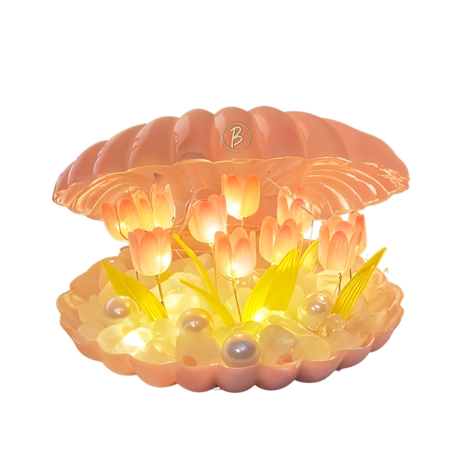 “Shell Night Light – DIY USB tulip lamp for cozy bedroom lighting”