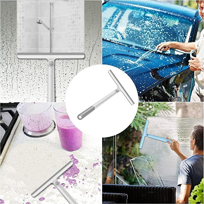 Multifunctional cleaning tool used for various tasks including window cleaning, car washing, and kitchen scrubbing.