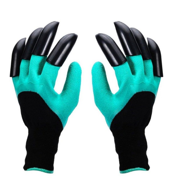 Waterproof gardening gloves with fingertips claws