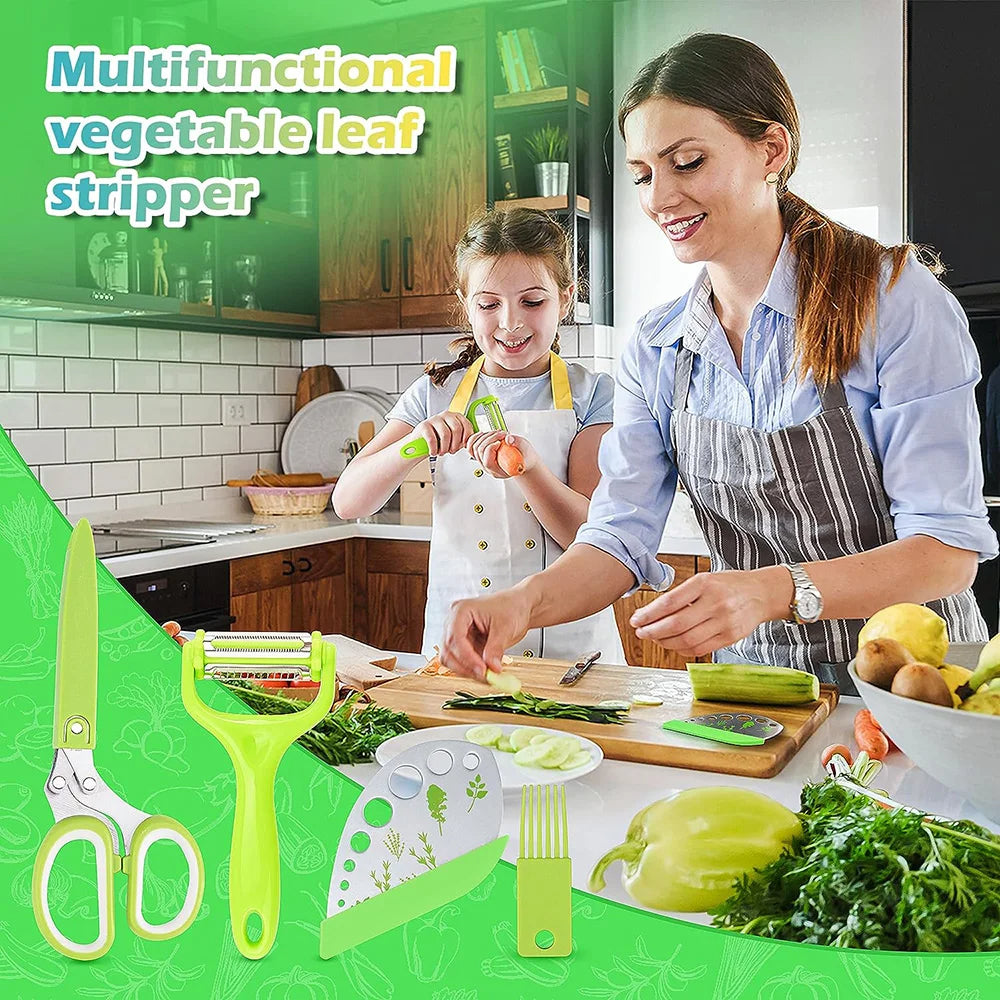 Stainless steel multi-blade herb cutter